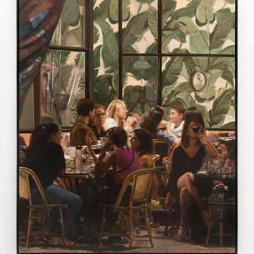 Immersion nocturne, huile sur toile, 245 × 200 cm, 2024, collection privée 