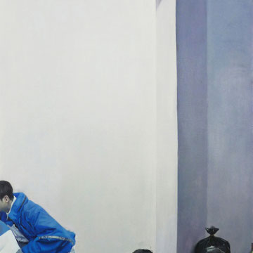 Sans titre, huile sur toile, 169 x 98,5 cm 2015, collection privée 