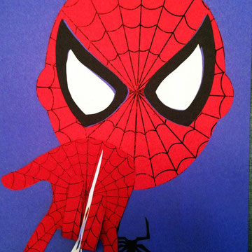 Spiderman Cut Paper Art