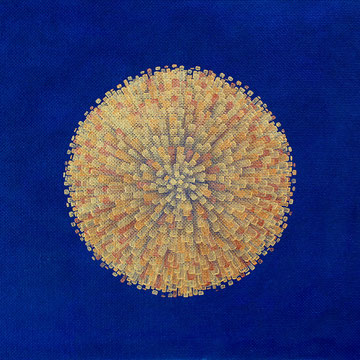 CITE SOLAIRE  42 x 32 cm  acrylique sur carton  2022