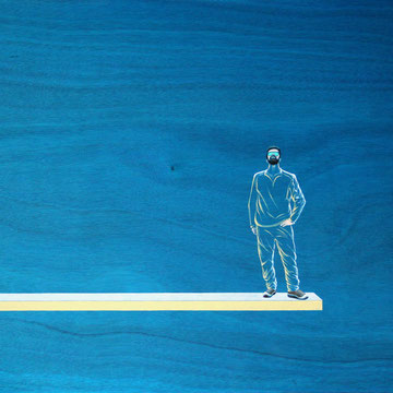 LE CHOIX  83 x 61 cm  acrylique sur bois