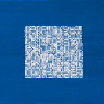 MIROIR TRIPLE  76,5 x 24 cm  acrylique sur carton