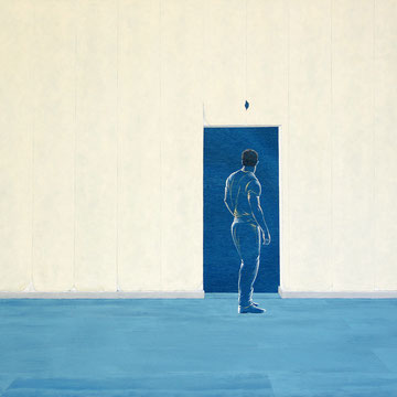 PAPER WALL  63 x 63 cm  acrylique sur bois