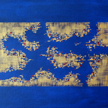 CITE DES SABLES 2  55 x 38  acrylique sur toile
