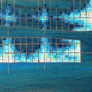 ESTUAIRE  41 x 15,5 cm   acrylique sur chêne