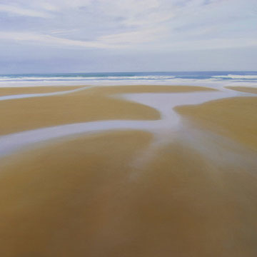 Oyambre, low tide. 100 x 81 cm.Acrylic on canvas.  