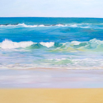 La playa del camello. Oil on canvas. 130 x65 cm.