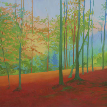 Autumn light. Acrylic on paper. 76 x 112 xm.