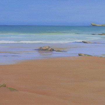 Playa de Liencres. Santander. 90 x 40 cm. Acrílico sobre lienzo.