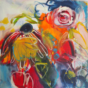 100 x 100 cm, Acryl auf Leinwand, Sehnsucht nach Ruhe                                                          900 Euro  sold