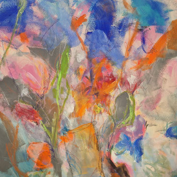100 x 100 cm, Mischtechnik auf Leinwand, Komposition                                                            900 Euro  sold