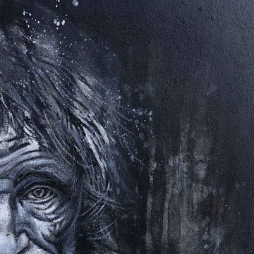 Ausschnitt von SILENT PAIN | Original Urban Art Gemälde
