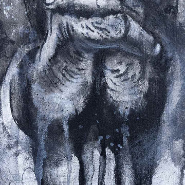 Ausschnitt von SILENT PAIN | Original Urban Art Gemälde