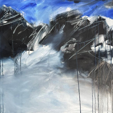 BERGWELT 2024, Öl auf Leinwand, 80x120