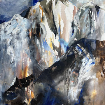 BERGWELT 2024, Öl auf Leinwand, 140x120