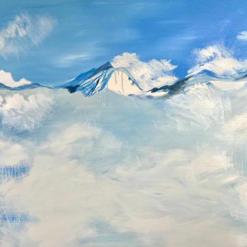 BERGWELT 2024, Öl auf Leinwand, 100x140