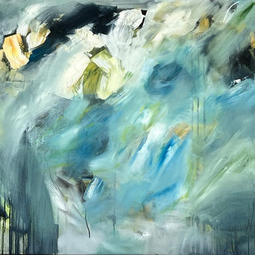 BERGWELT 2024, Öl auf Leinwand, 80x120