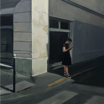Passage croisé,  huile sur toile,  61 x 51 cm, 2019, collection privée 