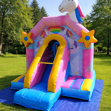 Hüpfburg Einhorn Paradies