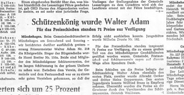 Schützenkönig wurde Walter Adam