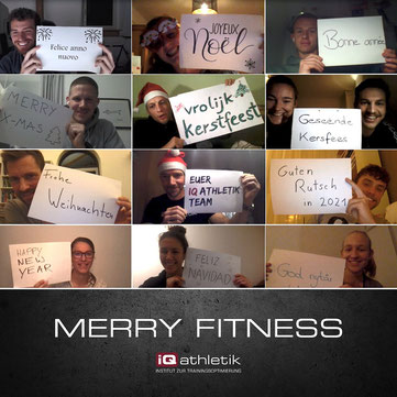 Das iQ athletik Team wünscht frohe Weihnachten und Merry Fitness 