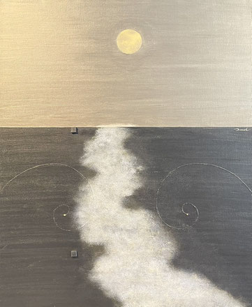 CALM SEA 2   500mm×606mm   F12  2026 acrylic on canvas, wood