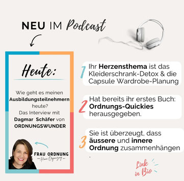 Podcast mit Dagmar Schäfer von Ordnungswunder