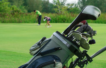 Krawatte Golfspieler, Golfschläger, Bälle  - von Feld GmbH aus Krefeld