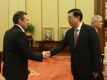 rencontre avec le n°3 du régime chinois, Président de l'assemblée nationale populaire de la république populaire de Chine, M.Zhang Dejiang