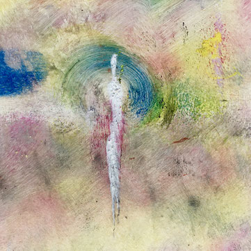 Presenza e incanto, 2018, tecnica mista, 11 x 11 cm