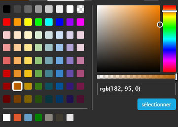 tableau des couleurs par e-cime.fr création de site web