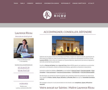 Le site de Laurence Ricou Avocate à Saintes réalisé avec e-cime.fr