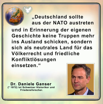 Friedenszitat Daniele Ganser