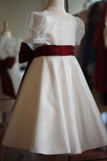 Robe ceremonie fille bordeaux hot sale