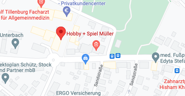 Standort von Hobby + Spiel in Unterbach auf Google-Maps