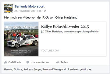 Rallye Köln-Ahrweiler 2015 / Berlandy Motorsport
