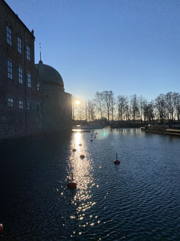 Der Schlossgraben in Vadstena.