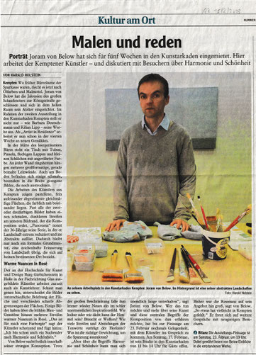 Joram von Below, scape, scapes, Öl auf Leinwand, Kunst Malerei zeitgenössische Kunst Kempten Allgäu, Kunstarkaden Kempten, Allgäuer Zeitung, Harald Holstein
