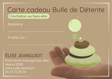 cheque cadeau massage bien-etre a Tours - elise jeanguiot = annuaire des therapeutes en touraine