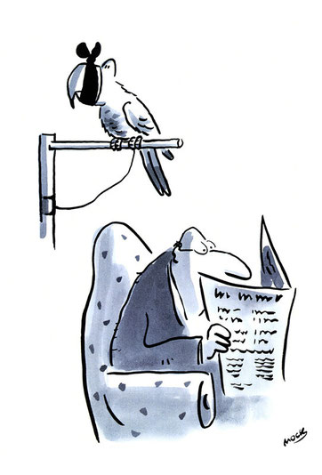 Cartoon von Mock zum Thema Presse