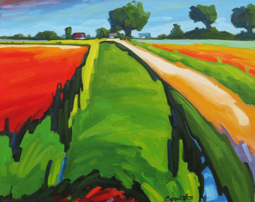 Village de Champlain 24x30 huile sur toile