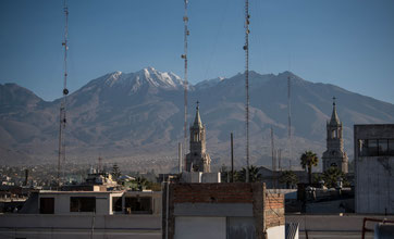 Arequipa von unserer Hotelterrasse aus