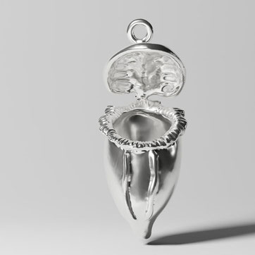  Schmuckstück Kannenpflanze Nepenthes rajah fleischfressende Pflanze XL Schmuck-Kettenanhänger