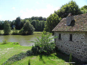 Etang de Villemonteix en été dans un environnement bucolique