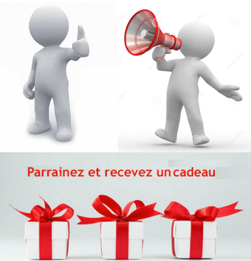 Cuisine Home Concept récompense ses clients fidèles par un chèque cadeau (parrain) et le filleul qui achète recevra des accessoires en cadeau (voir "conditions de parrainage de Cuisine Home Concept").