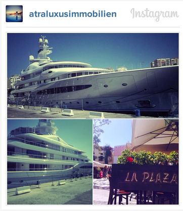 Yacht der Familie Bailleres am Málaga Hafen