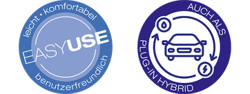 Logo EasyUse - leicht, komfortabel, benutzerfreundlich; Anwenderfreundliche Optimierung aller Auffahrrampen für eine extrem leichte und mühelose Bedienung mit einer Hand.