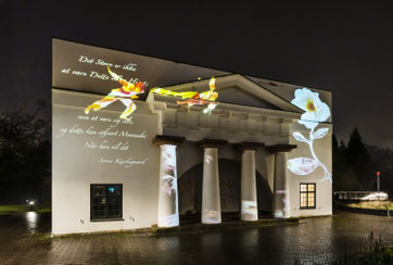 Impression vom Copenhagen Light Festival 2025 – "Moving Freedoms", eine illuminierte Metro-Station. Foto: CLF/PR