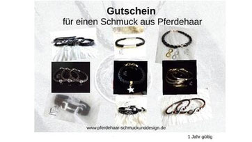 Pferdehaarschmuck Gutschein