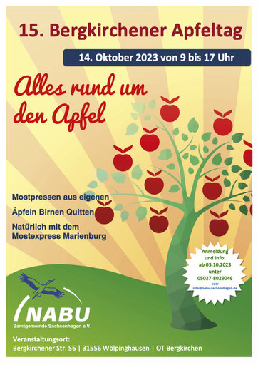 Apfelfest 2023 in Bergkirchen - Erleben Sie Streuobst, Mostpressen, naturreinen Saft und mehr am 15. Bergkirchener Apfeltag - Alles rund um den Apfel...